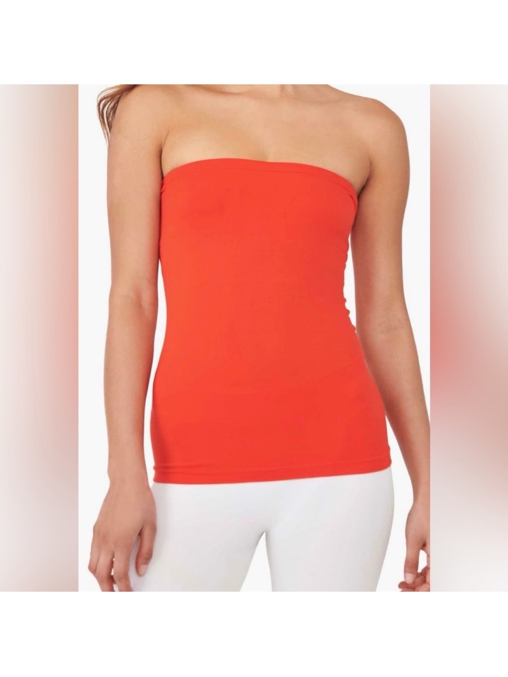 Free People Intimately Carrie Orange Tube Top Size M/L